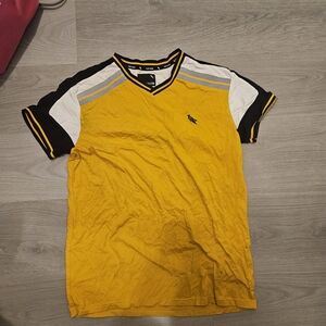 Yellow and Black V-Neck Tee